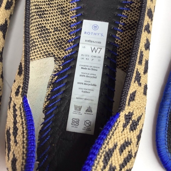 Rothy’s The Point Flats in Cheetah Print Size 7. - Picture 10 of 10